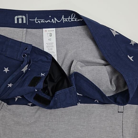 Travis Mathew USA Stars Stripes Swim Board Shorts MINOR FLAWS | Men's 42 - Picture 3 of 16